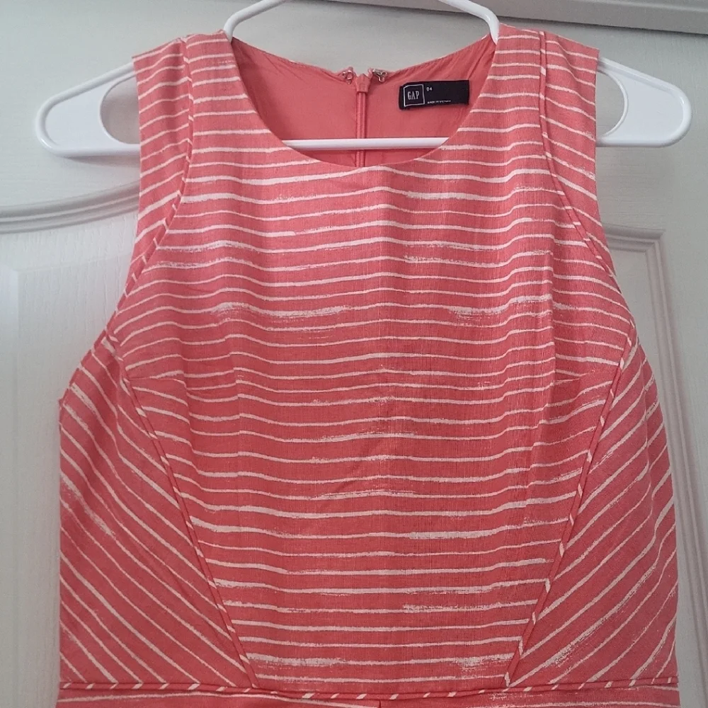 GAP Pink Pleated A-Line Sundress